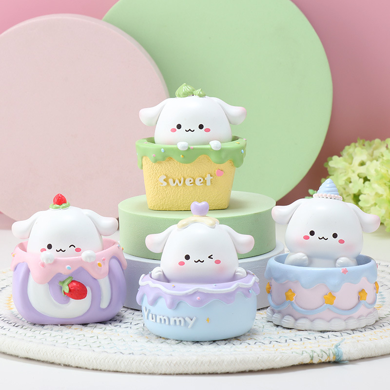 可爱玉桂狗摇头树脂摆件