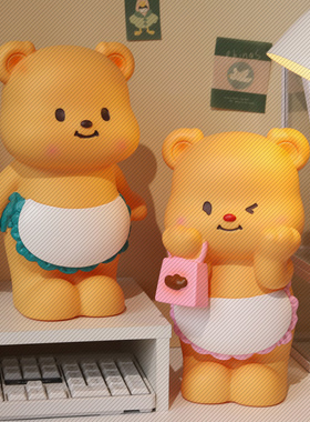 卡通黄油小熊存钱罐可爱儿童礼物