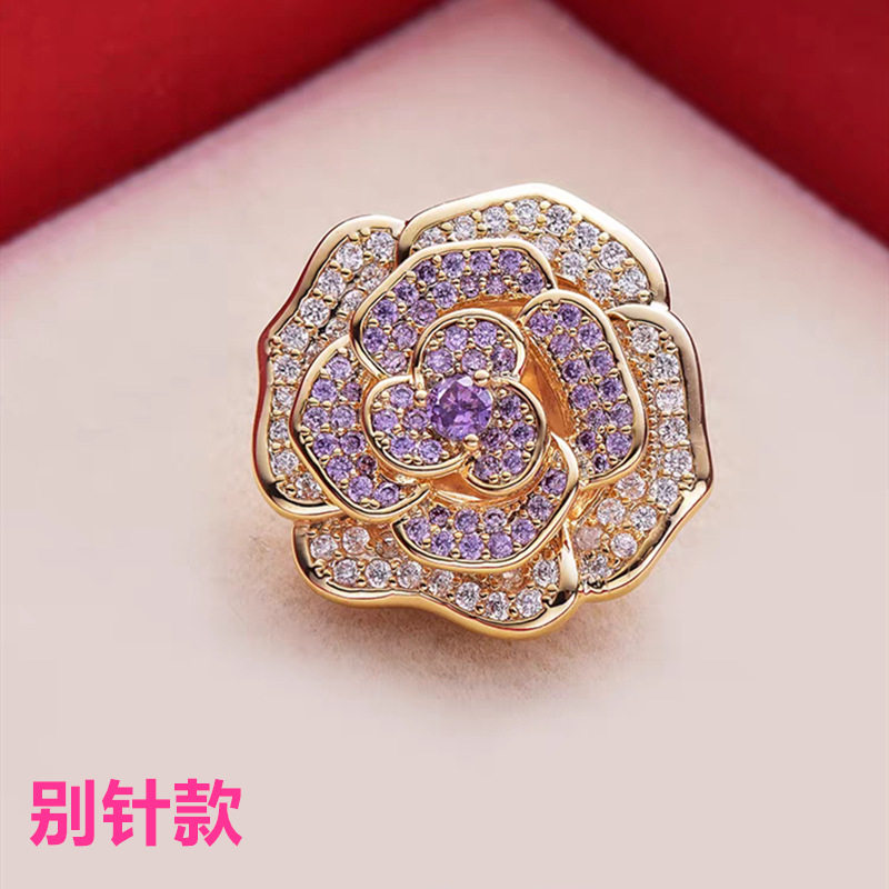 法式宫廷玫瑰胸针奢华优雅婚礼