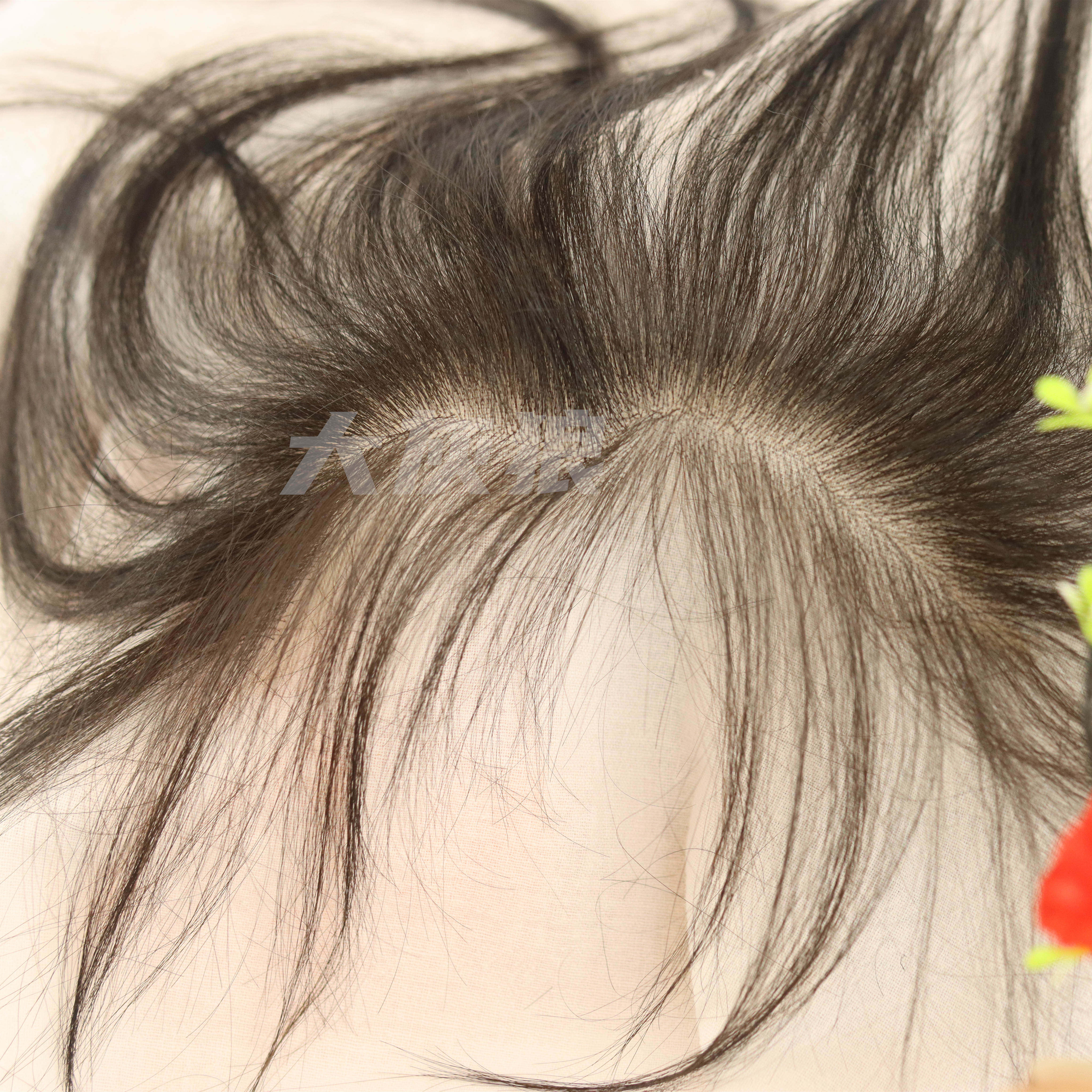 影视胎毛碎发隐形发际线贴蕾丝现代真人手织假发补发片刘海全真纱