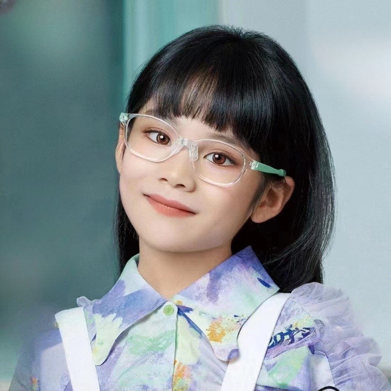 番茄儿童远视眼镜架女孩时尚透明稳定防滑7-9岁近视眼镜框防蓝光