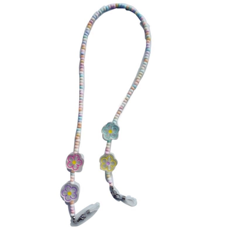 HEADPHONES ANTI-CHAIN MASK CHAIN LANYARD GLASSES LANYARD ANTI-CHAIN MASK CHAIN BEADING FRESH FLORETS COLOR