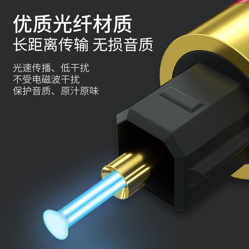 发烧级数字光纤音频线方对方口电视功放音响箱连接线光纤音频线