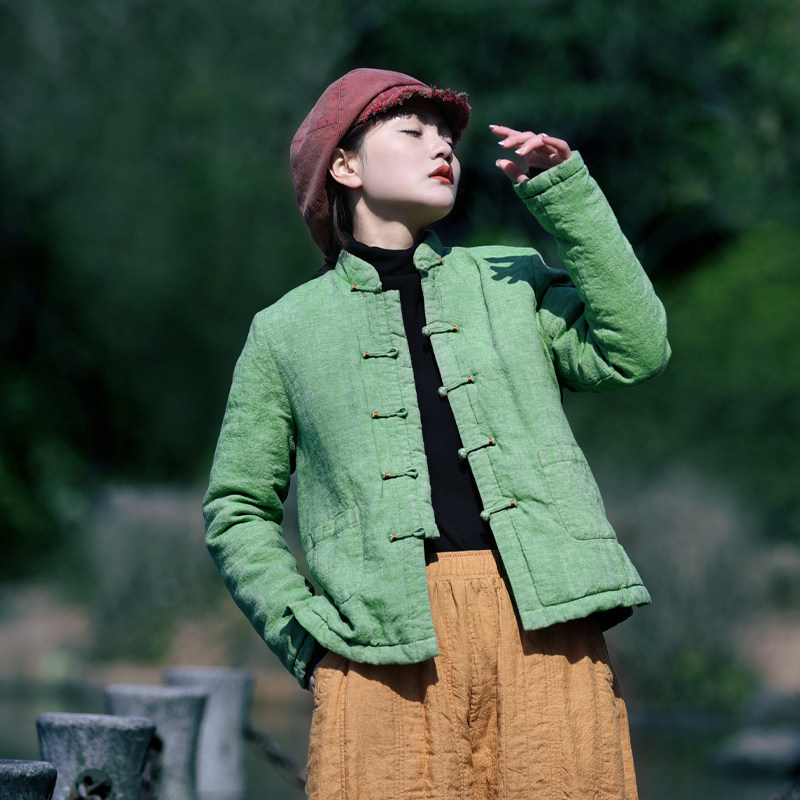 古石后原创布衣中式国风短款棉服女外套冬季复古对襟显瘦夹棉棉袄,女装/女士精品,棉衣/棉服,淘宝优惠券,粉丝福利购,淘宝优惠卷