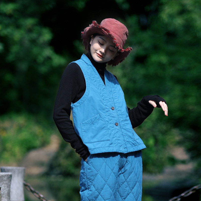 古石后原创棉马甲女春秋纯棉叠穿外搭背心轻薄款夹棉宽松休闲外套,女装/女士精品,马夹,淘宝优惠券,粉丝福利购,淘宝优惠卷