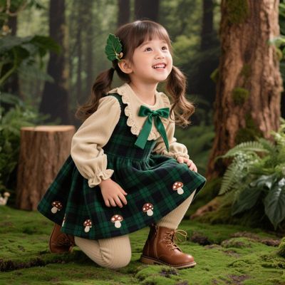 韩范小女童秋季新款公主连衣裙