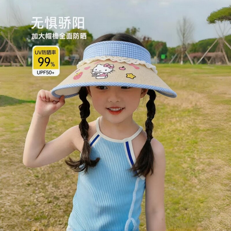 儿童防晒空顶帽子女童夏