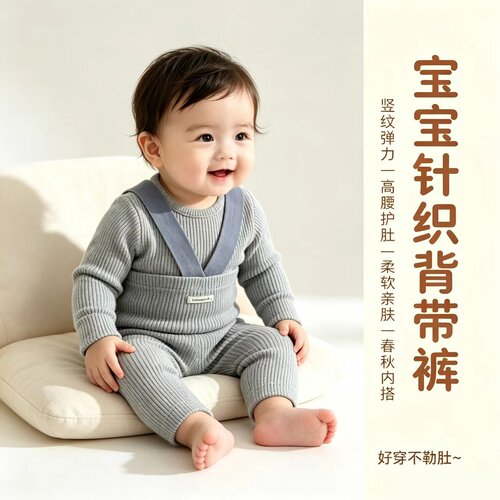 婴儿春秋季男女宝宝大屁屁纯棉