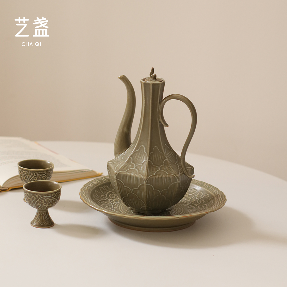 艺盏中式酒壶古风陶瓷分酒器家用仿宋酒杯白酒烈酒黄酒壶酒具套装
