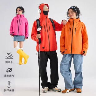 户外冲锋衣女三合一可拆卸两件套男防风防水外套小个子情侣登山服