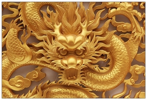 客厅墙壁茶楼室内工艺礼品中式玄关家居装饰品动物东阳木雕挂件龙