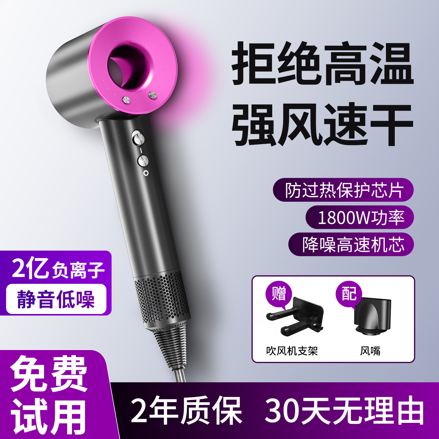 新款电吹风机家用负离子护大风力高速干静音不伤发华强北正品风筒