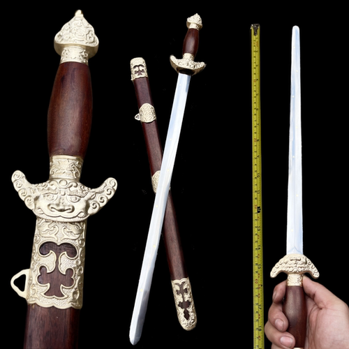 精品短剑小剑睚眦剑七星宝剑细剑纯铜装硬剑未开刃