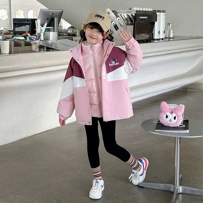 575哈哈家 三合一女童冬季新款洋气百搭时髦羽绒内胆冲锋衣两件套