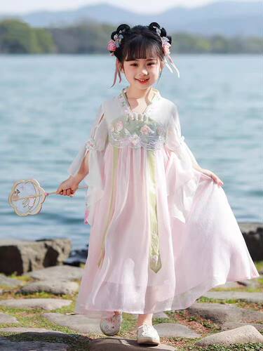 191哈哈家 女童夏季新款洋气古风超仙汉服连衣裙