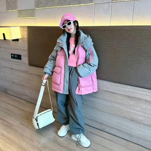 820哈哈家 特价 女童冬季新款洋气韩版甜美时髦羽绒服外套