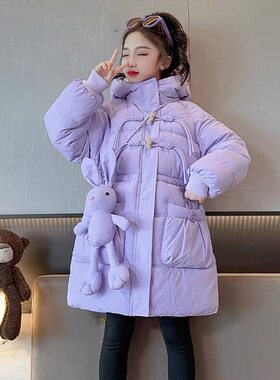 889哈哈家 特价 女童冬季新款洋气韩版甜美时髦加厚棉服外套