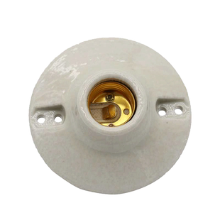 耐高温全陶瓷灯座取暖器加热箱专用灯头E27螺口爬虫灯口86型暗装