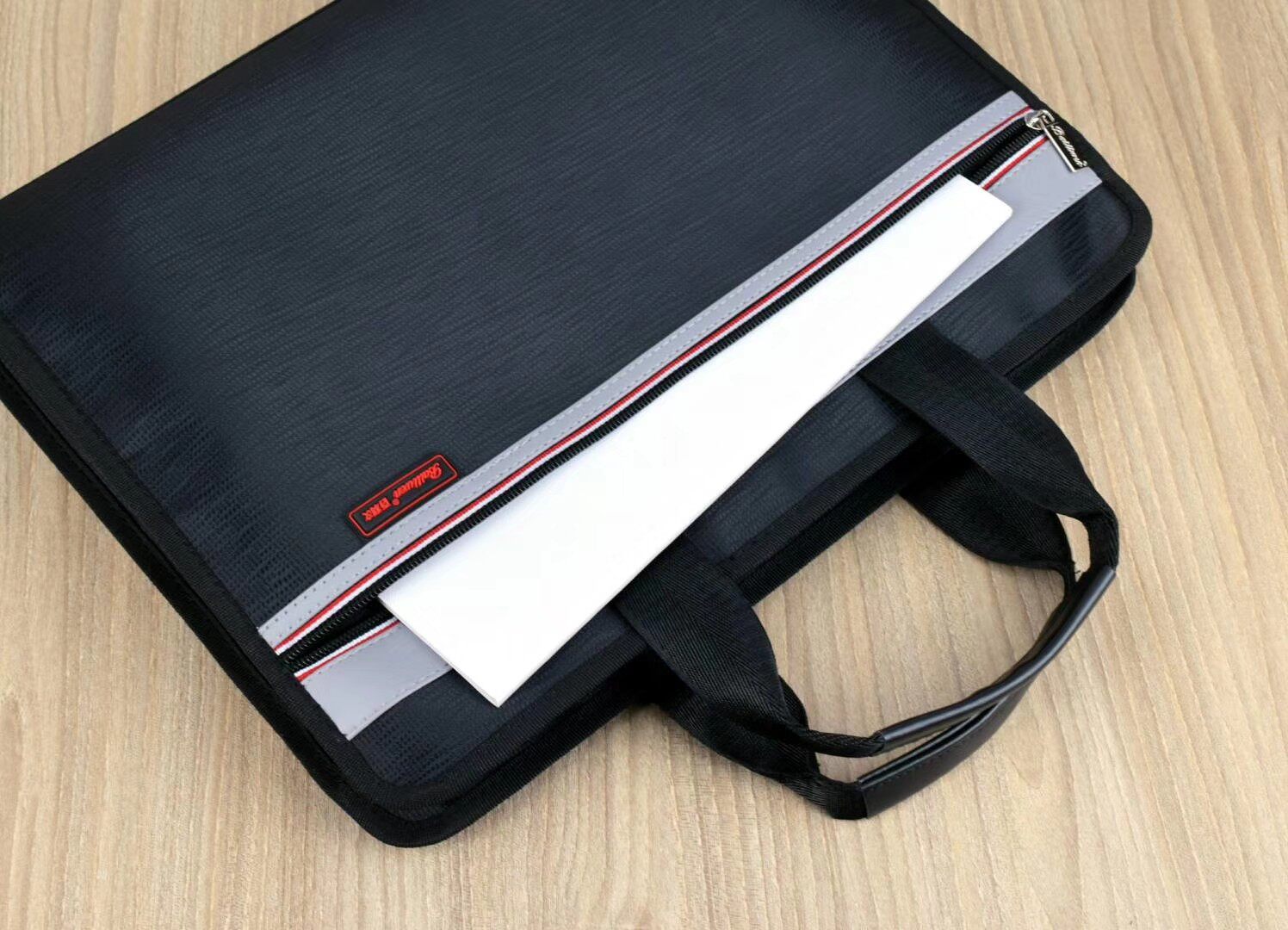 BAILIWEN 회의 가방 문서 가방 문서 가방 0060 입체 게리 라이닝 더블 레이어 휴대용 문서 가방 서류 가방