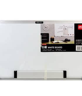 得力7852单面磁性白板 40*60cm 书写白板 可悬挂会议展板得力白板