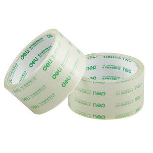 得力胶带30200封箱胶带打包带4.8cm*30码透明胶带薄款胶带