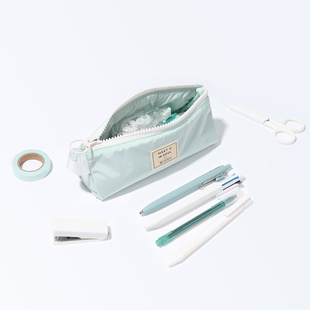 MUIS目意思网布夹层ins风初高中学生盐系男女生大容量三角形笔袋