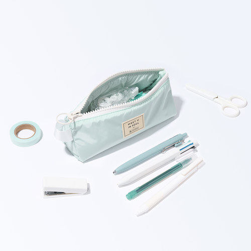 目意思记忆布网布夹层笔袋送贴纸