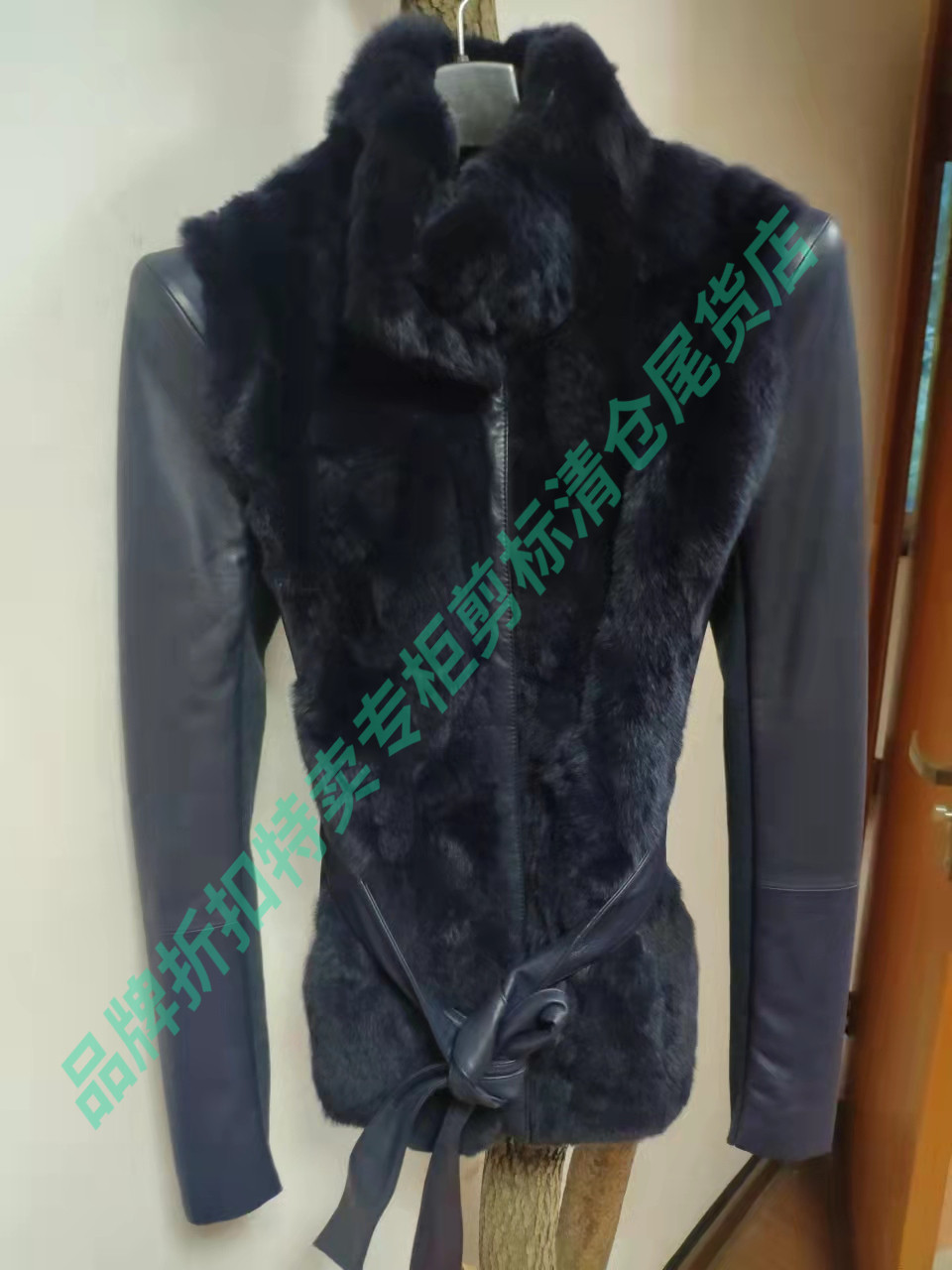 OxxLY皮草外套女专柜剪标濑兔毛羊皮就1件样衣