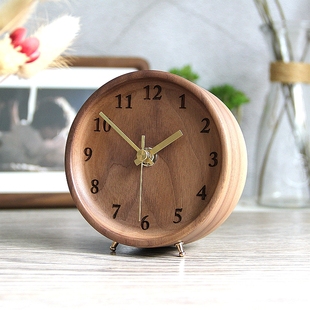 实木台式座钟家用客厅摆放桌面台钟现代简约卧室钟表静音摆钟摆件