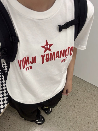 Y's Star Tee 山本耀司联名星星印花短袖复古美式街头潮牌纯棉夏