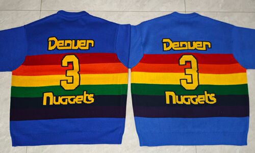 掘金队毛衣 NBA BASKETBALL SWEATER NUGGETS掘金城市天际线毛衣