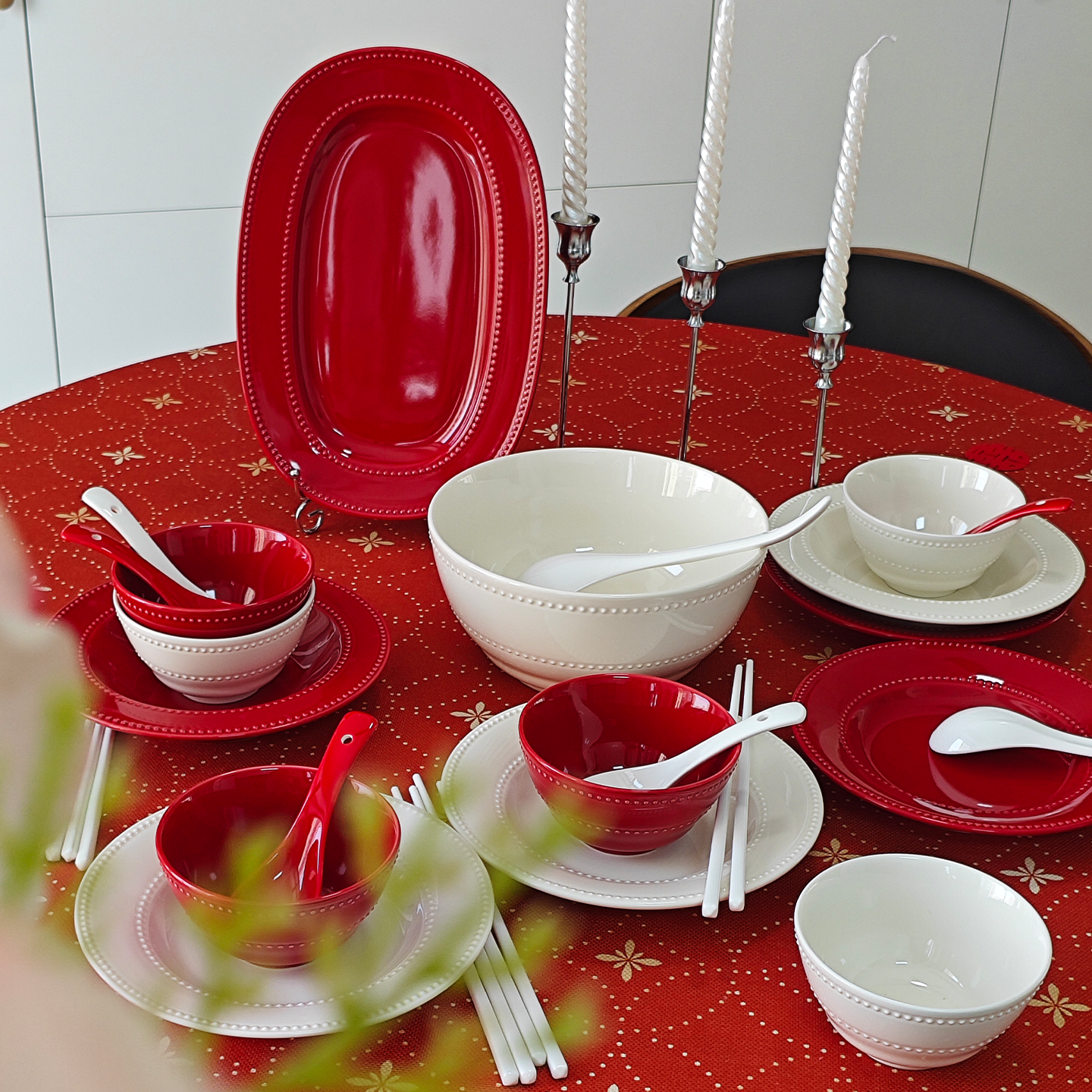 新婚送礼结婚礼物釉下彩餐具2026新款碗碟套装家用乔迁陶瓷碗盘筷,餐饮具,碗,淘宝优惠券,粉丝福利购,淘宝优惠卷