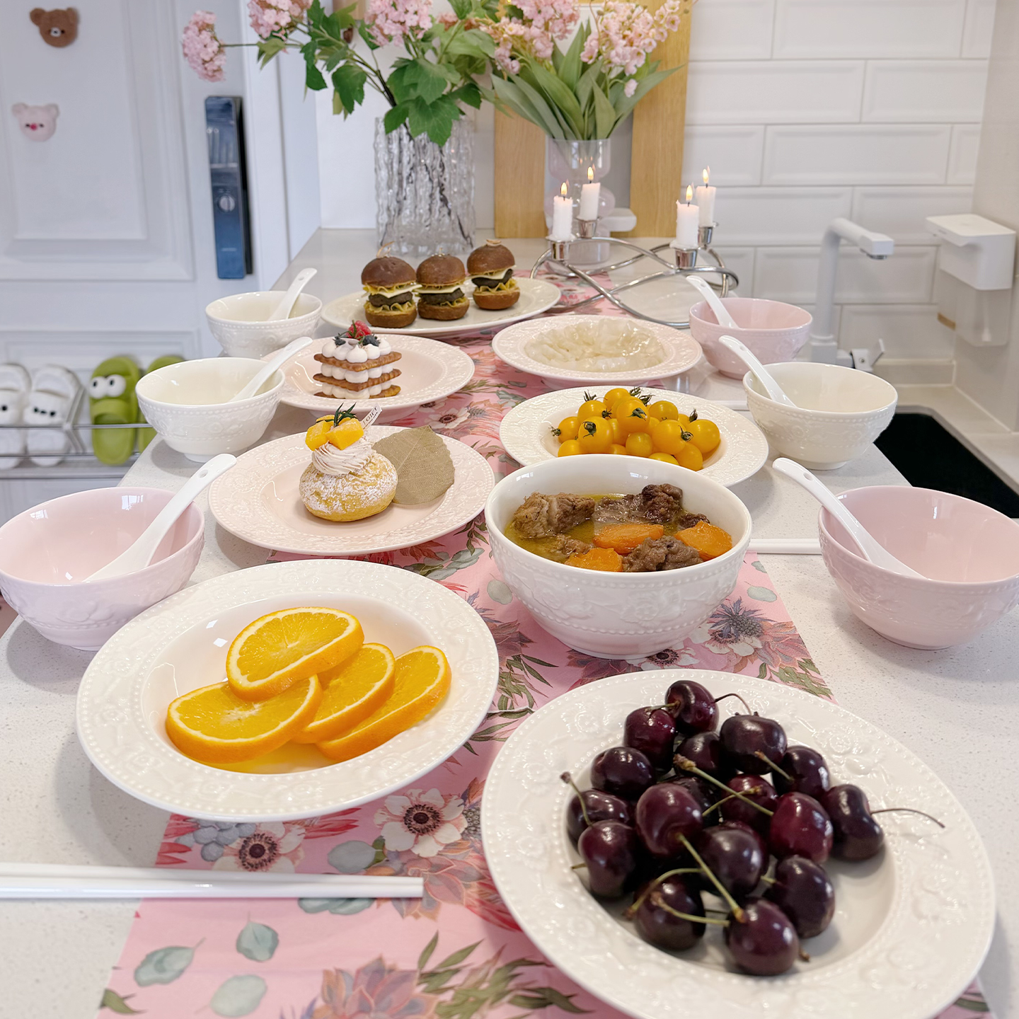 釉下彩2026新款碗碟套装家用法式餐具高颜值奶油风碗盘乔迁汤碗筷,餐饮具,碗,淘宝优惠券,粉丝福利购,淘宝优惠卷