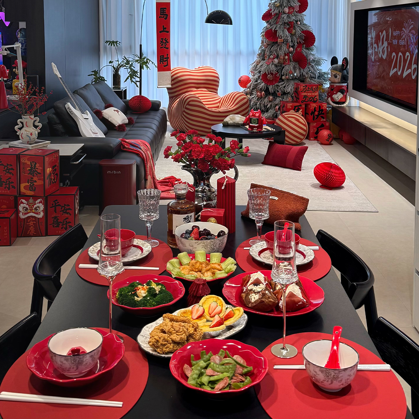 高温釉下彩2026新款碗碟套装家用结婚礼物新婚餐具乔迁送礼碗盘筷