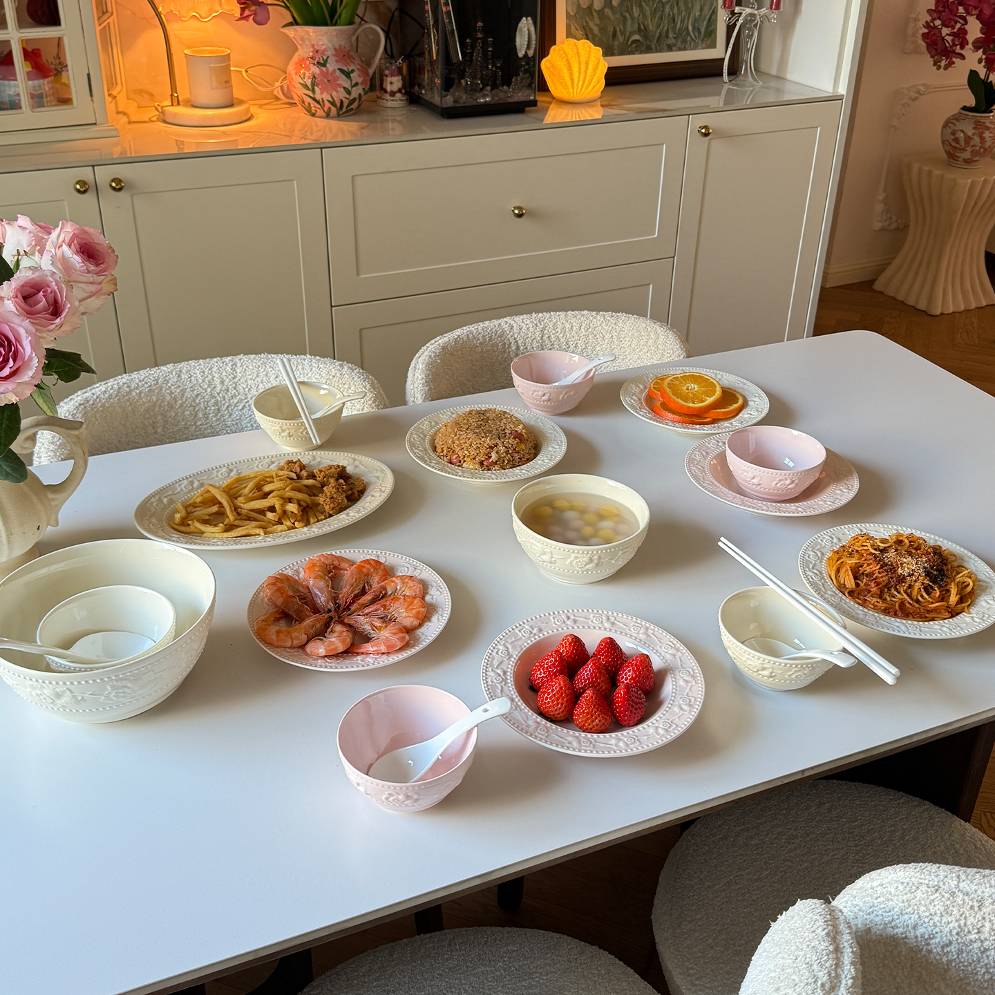 釉下彩2026新款碗碟套装家用高颜值法式餐具陶瓷碗盘乔迁汤碗菜盘,餐饮具,碗,淘宝优惠券,粉丝福利购,淘宝优惠卷