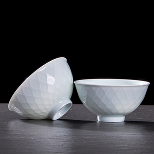 国色天香 影青瓷单品碗盘碟高白影青瓷家用餐具釉下彩碗碟DIY组合