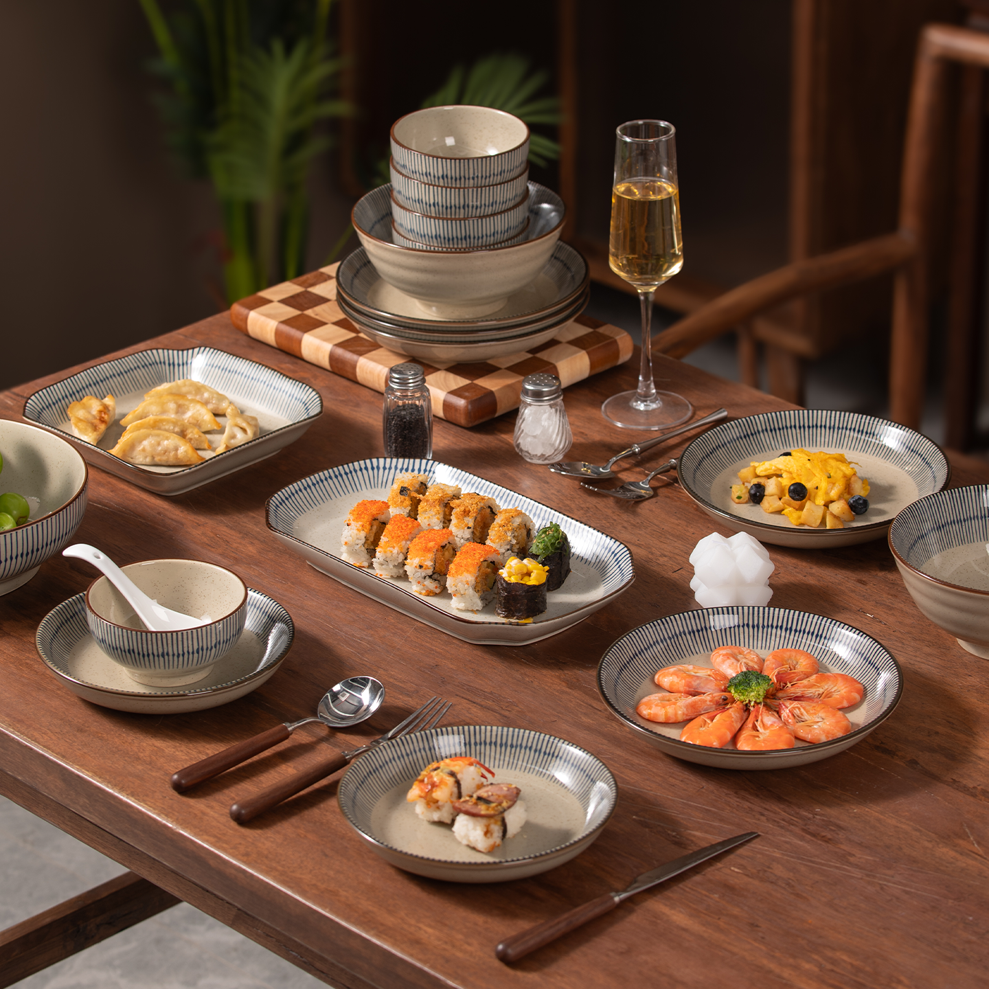 碗碟套装家用2026新款釉下彩餐具日式陶瓷碗盘乔迁新居礼物碗组合,餐饮具,碗,淘宝优惠券,粉丝福利购,淘宝优惠卷