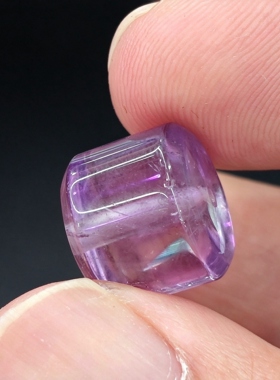 天然紫水晶车轮珠子 半透清新紫色散珠 DIY手工手作 隔珠配珠