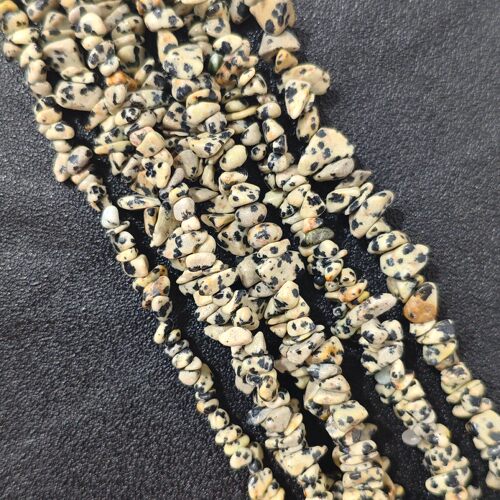 天然黑斑点碎石串珠 带孔珠子 DIY手工串珠材料 随形原石小颗粒