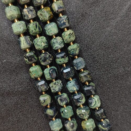 天然孔雀眼石方糖珠 独特眼状纹切面方形散珠 DIY手工串珠材料