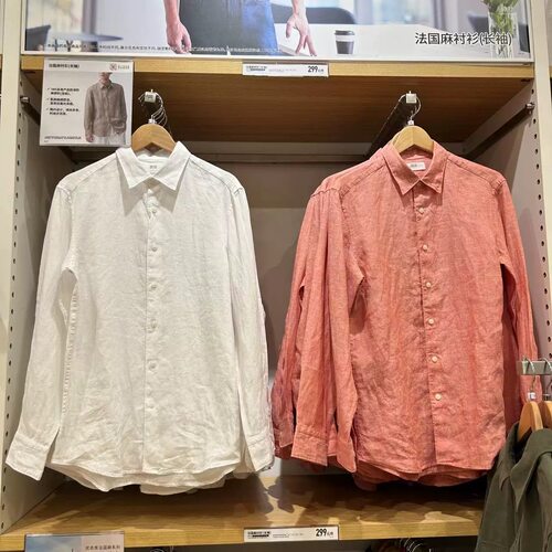 外贸原单 男装女装法国麻衬衫/长袖衬衣亚麻26春夏新款482437