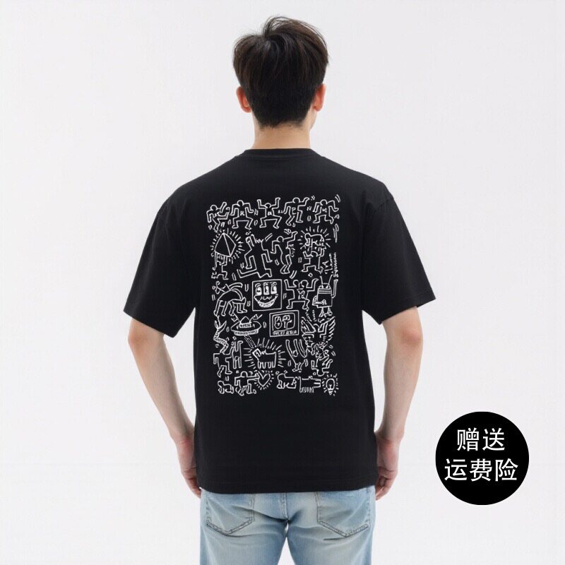 99！男装女装情侣 NY POP ART印花短袖T恤凯斯哈林新款477290