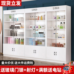 展示柜带锁玻璃门礼品样品展示架化妆品展柜产品陈列柜美容院柜子