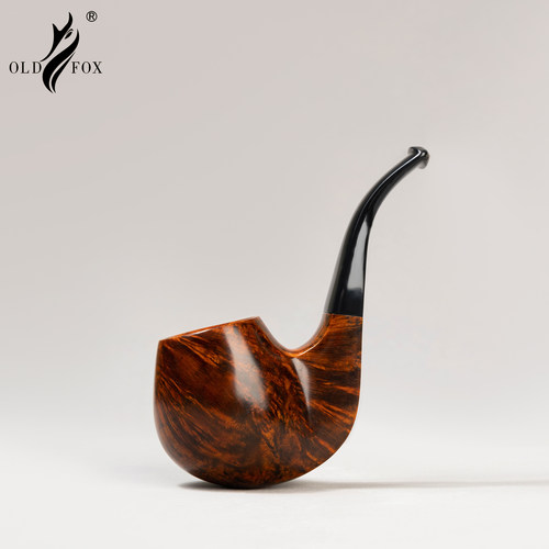 老狐狸手工大烟斗意大利进口石楠木3mm过滤烟道黑色坎伯兰烟嘴