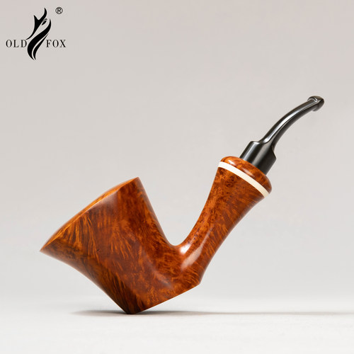精品手工烟斗西班牙进口石楠木3mm烟道米白环坎伯兰烟嘴桌面烟斗