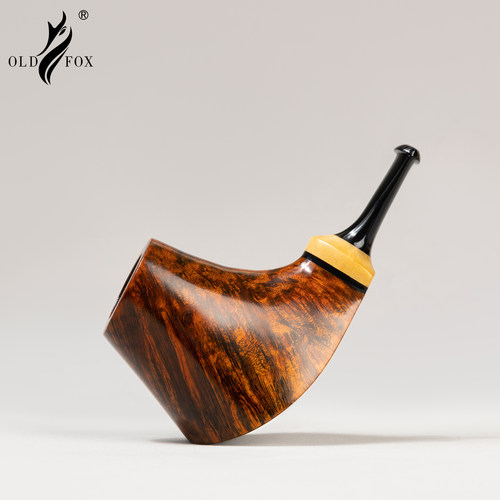 一物一拍精品手工实木烟斗石楠木3mm过滤烟道黄杨木环坎伯兰烟嘴