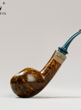 老狐狸一物一拍深色精品手工大烟斗进口石楠木3mm烟道坎伯兰烟嘴