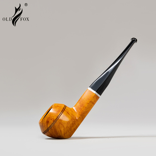 男士石楠木烟斗手工实木直柄罗德西亚牛头斗传统老式过滤专用烟具