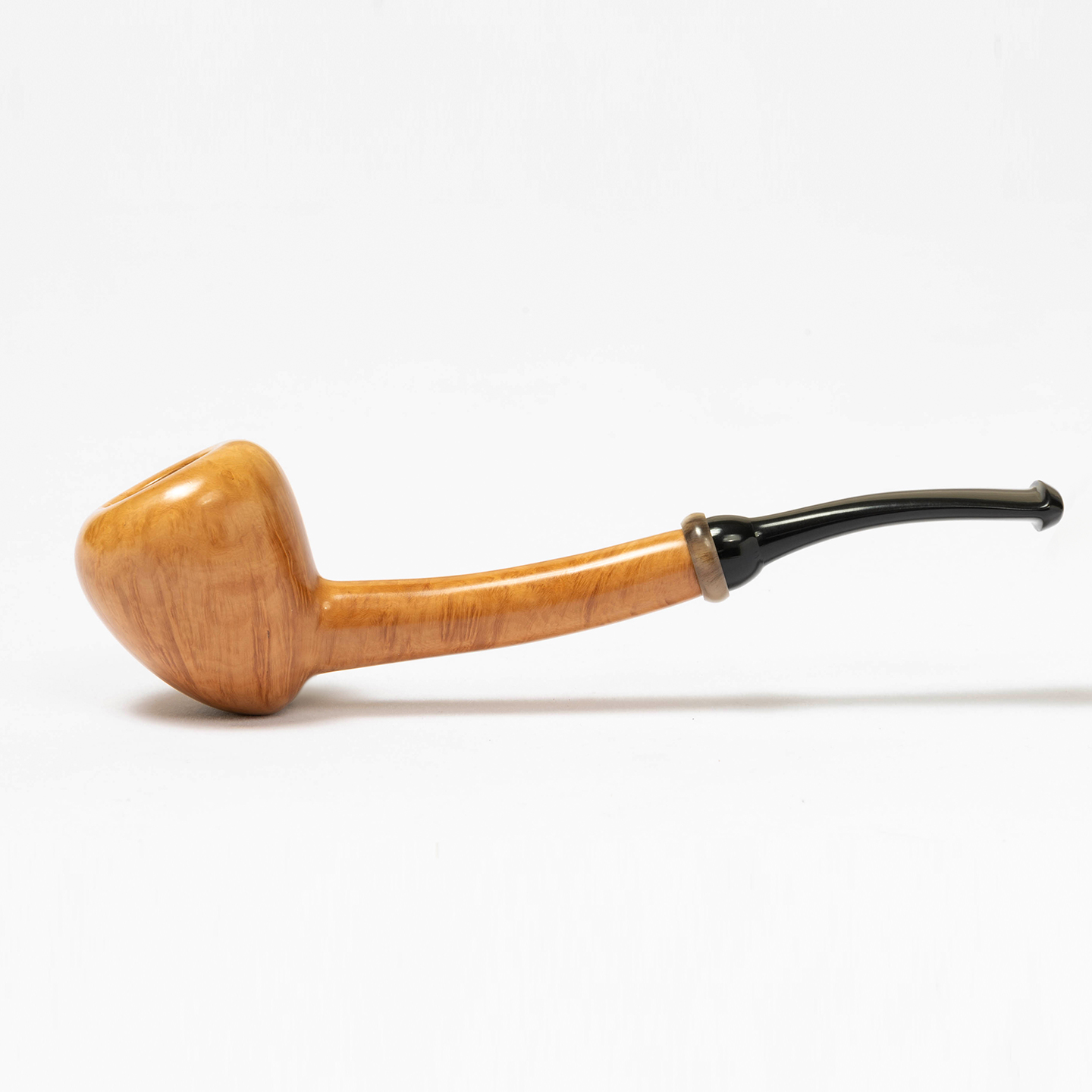 老狐狸轻巧手工烟斗进口石楠木3mm烟道牛角环黑色坎伯兰烟嘴