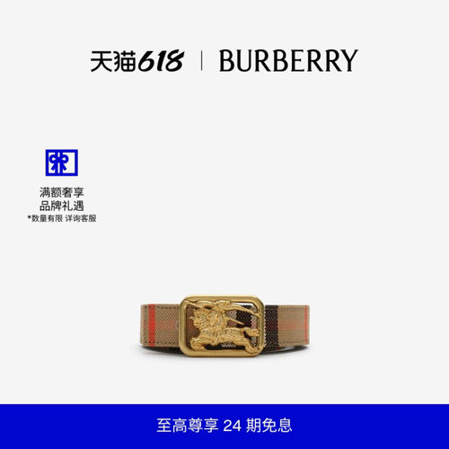 双面两用格纹Rider腰带BURBERRY